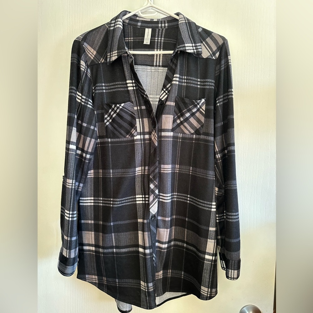Warehouse one plaid tunic